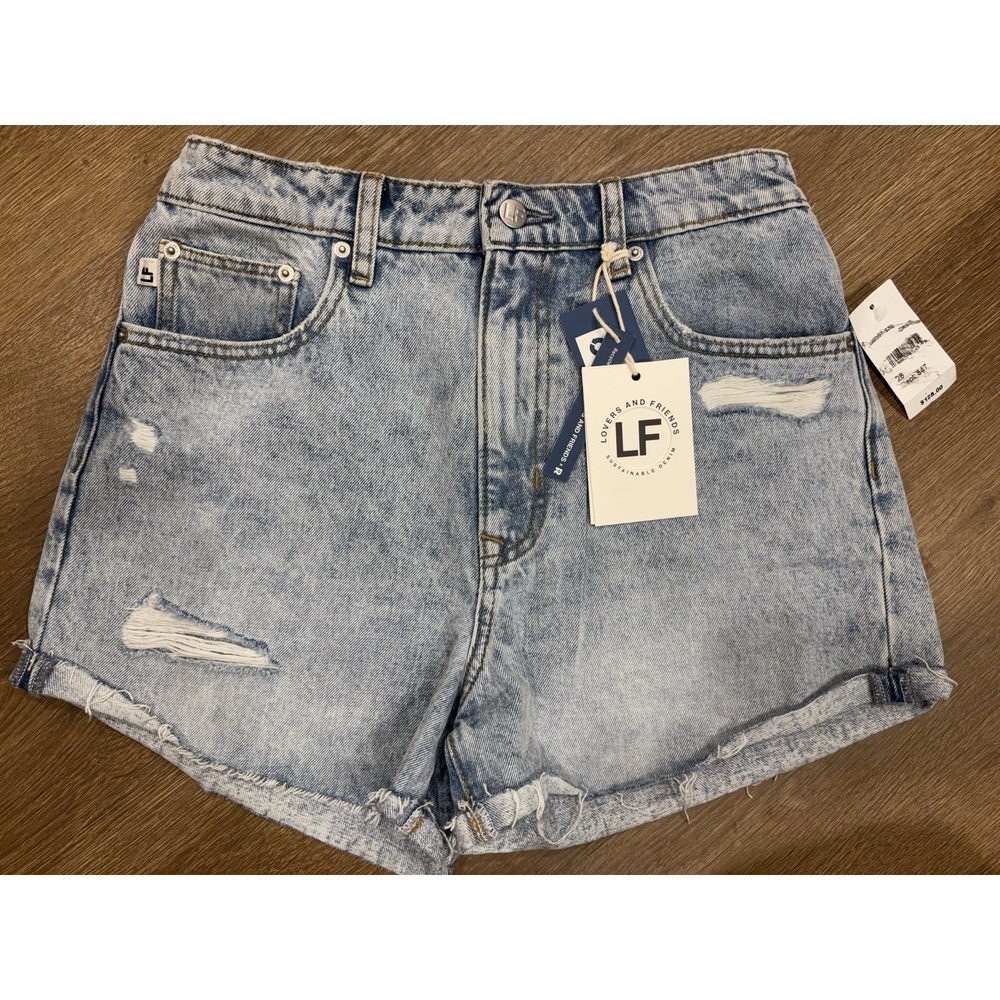 Lovers and Friends Jamie Cuffed Shorts Size 28 High Rise Color Camellia New Tags